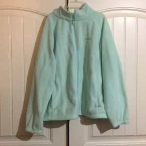 Plus size Columbia fleece jacket mint